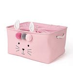 CESTA ORGANIZADOR DE LONA CONEJO RECTANGULAR 37x27x20CM