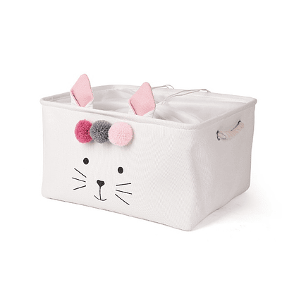 CESTA ORGANIZADOR DE LONA CONEJO RECTANGULAR 37x27x20CM