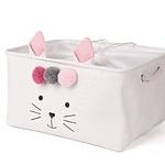 CESTA ORGANIZADOR DE LONA CONEJO RECTANGULAR 37x27x20CM