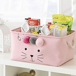 CESTA ORGANIZADOR DE LONA CONEJO RECTANGULAR 37x27x20CM