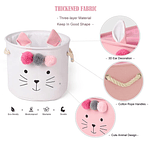 CESTA ORGANIZADOR DE LONA CONEJO REDONDO 30x30CM