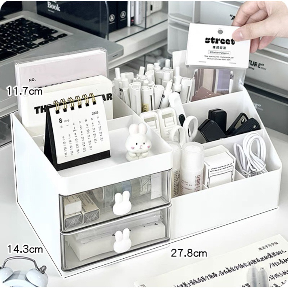 ORGANIZADOR JOYERO ACRÍLICO CONEJO 29x16x12CM