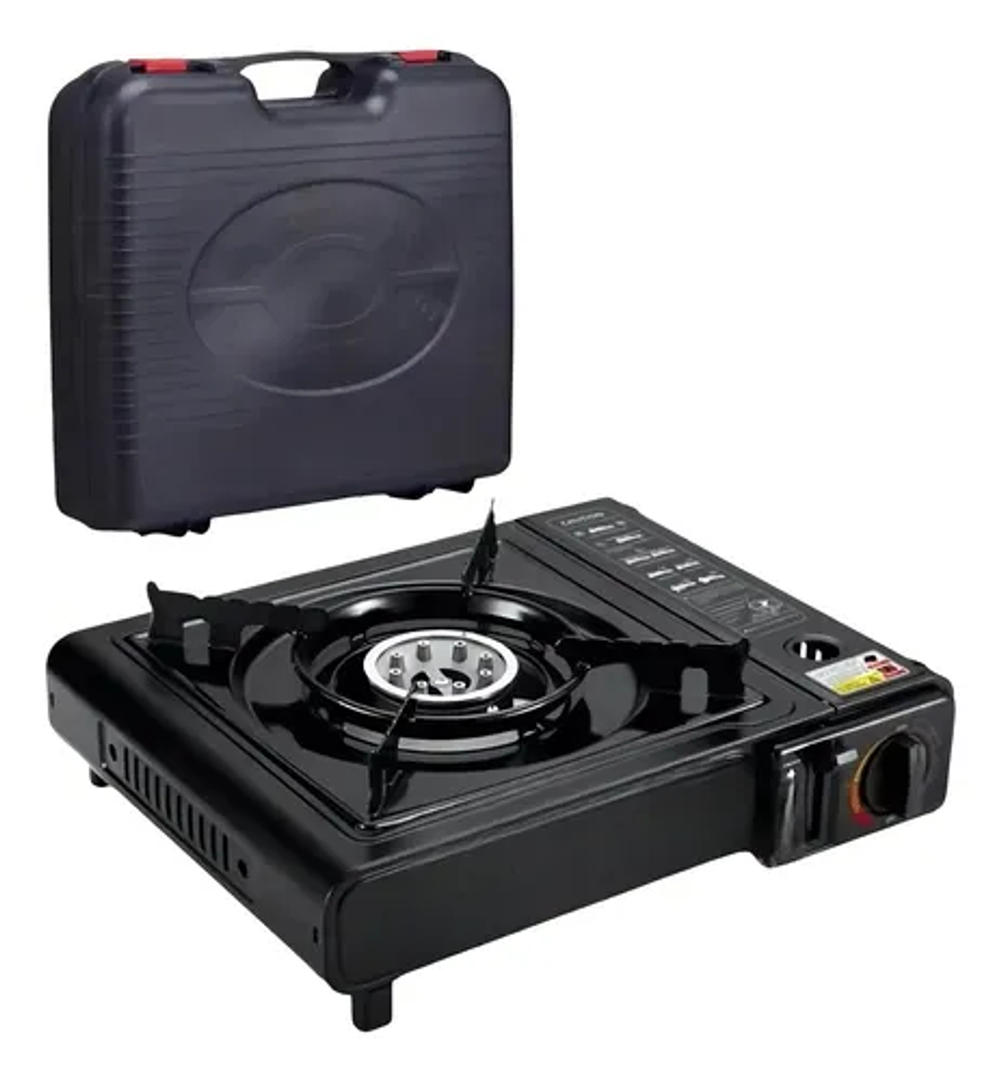 COCINILLA PORTÁTIL A GAS DUAL CAMPING CON MALETA  1