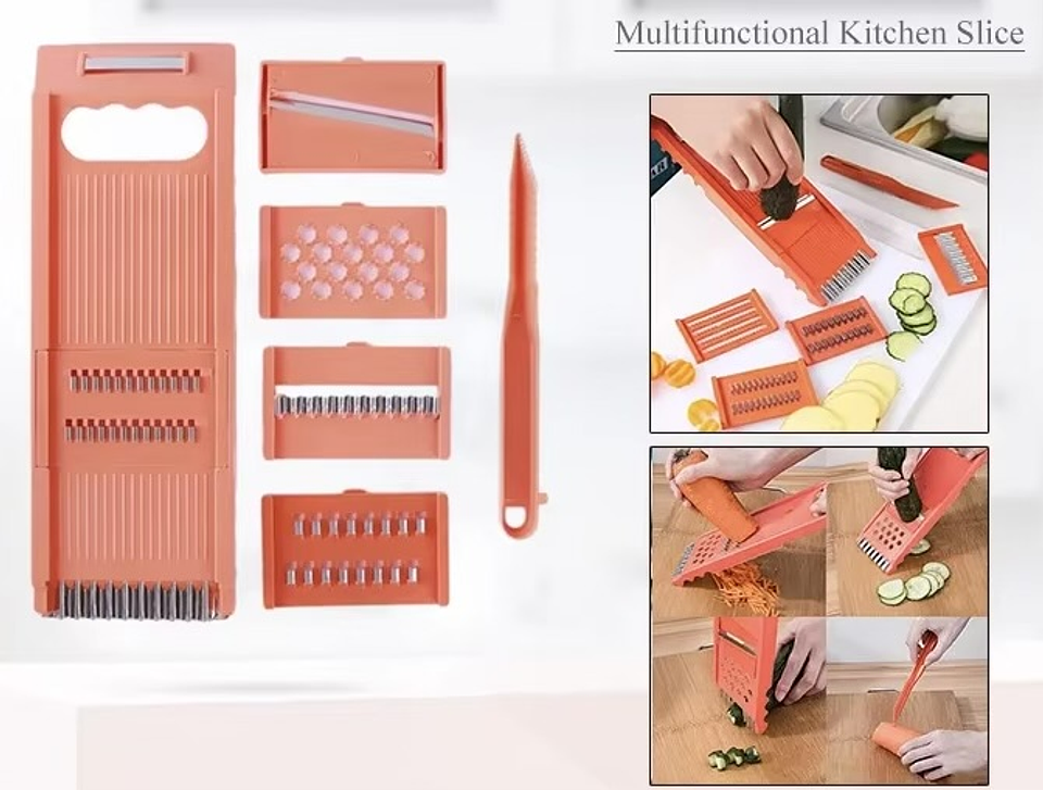 CORTADOR, REBANADOR DE VERDURAS + DESCORAZONADOR EN CAJA 3