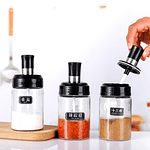 SET DE 3 FRASCOS ESPECIEROS DE VIDRIO 