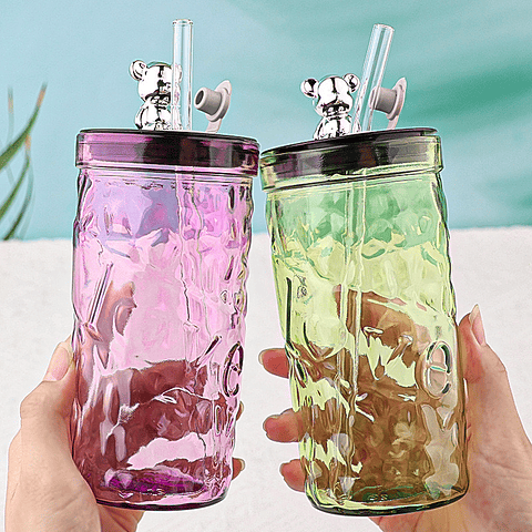 VASO GLASS VIDRIO OSITO + BOMBILLA DE VIDRIO