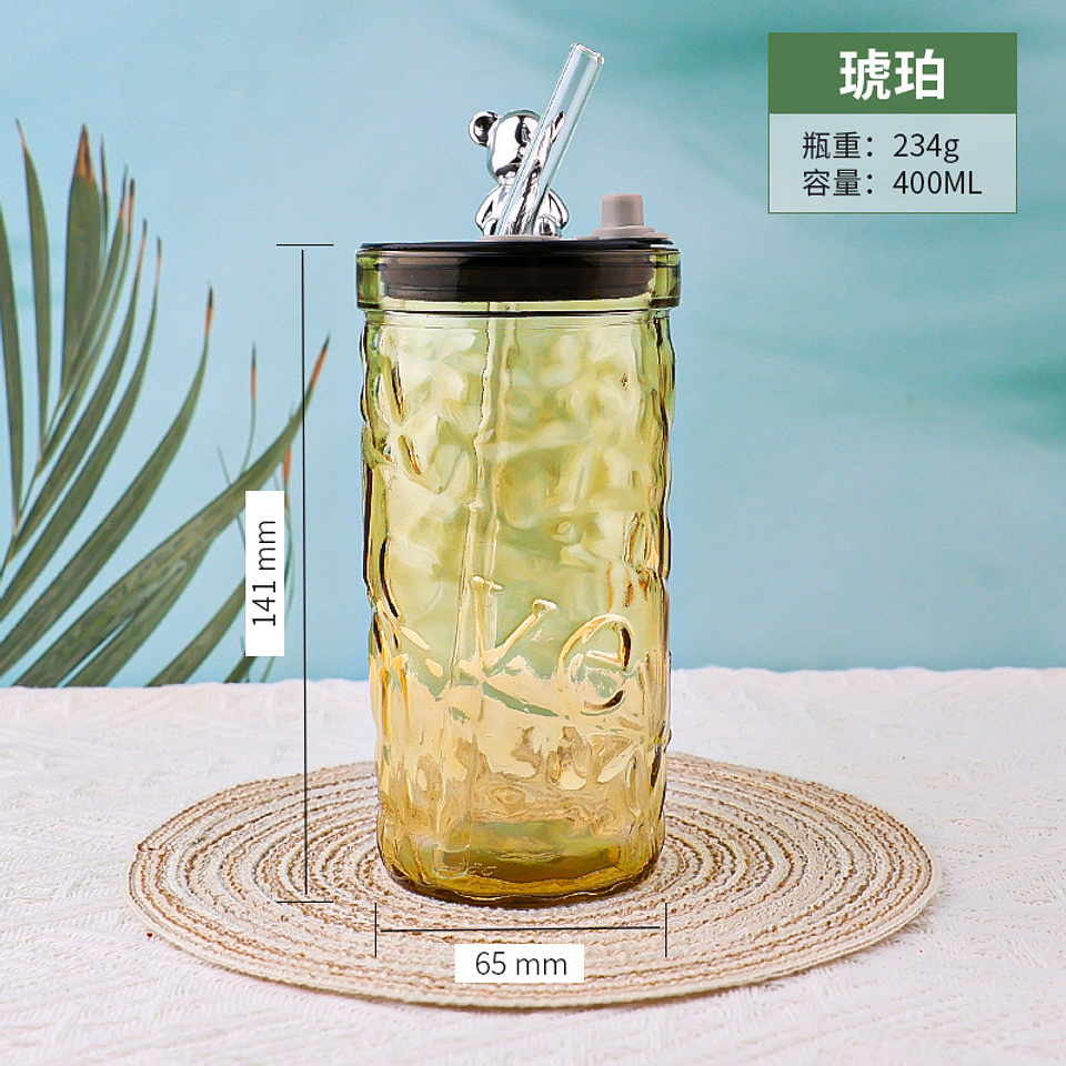 VASO GLASS VIDRIO OSITO + BOMBILLA DE VIDRIO 5