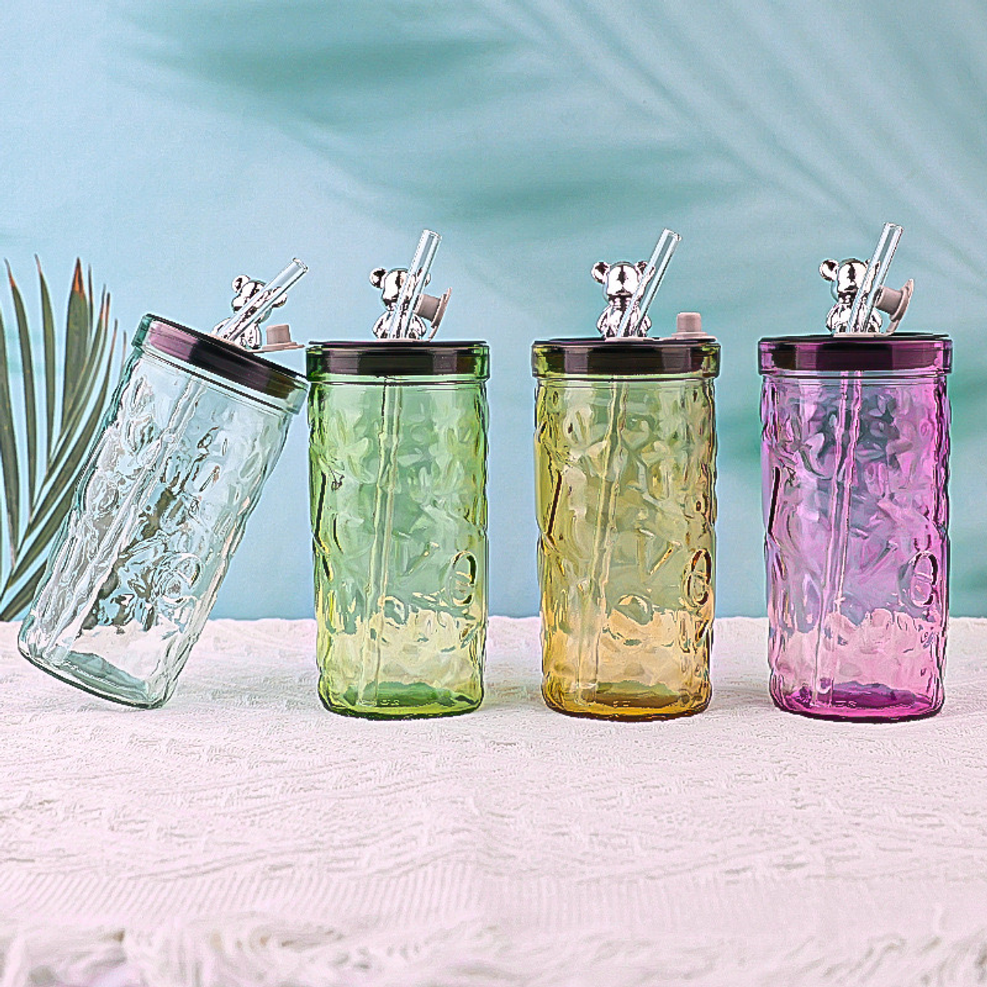 VASO GLASS VIDRIO OSITO + BOMBILLA DE VIDRIO 9