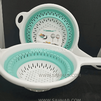 COLADOR PLEGABLE REDONDO CON MANGO 