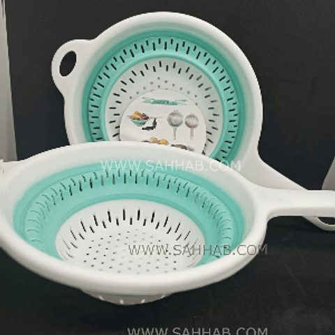 COLADOR PLEGABLE REDONDO CON MANGO 