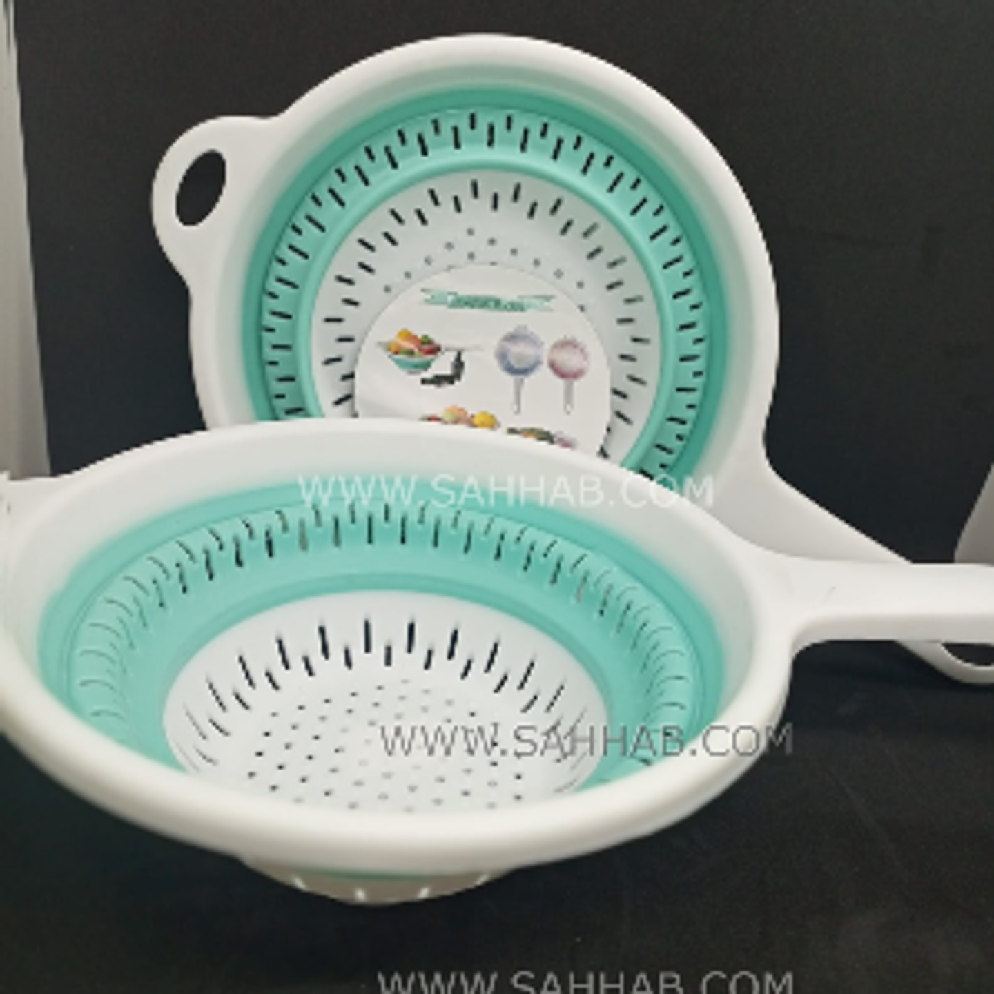 COLADOR PLEGABLE REDONDO CON MANGO  2