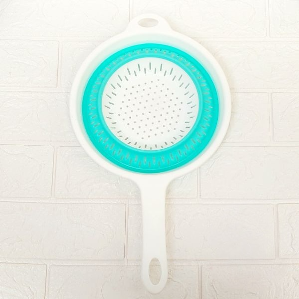 COLADOR PLEGABLE REDONDO CON MANGO 