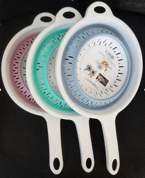 COLADOR PLEGABLE REDONDO CON MANGO 