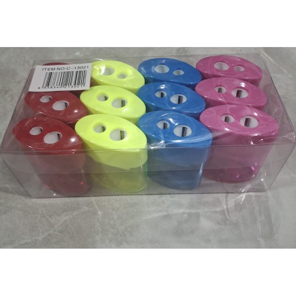 DOCENA SACA PUNTAS DOBLE CON CONTENEDOR 