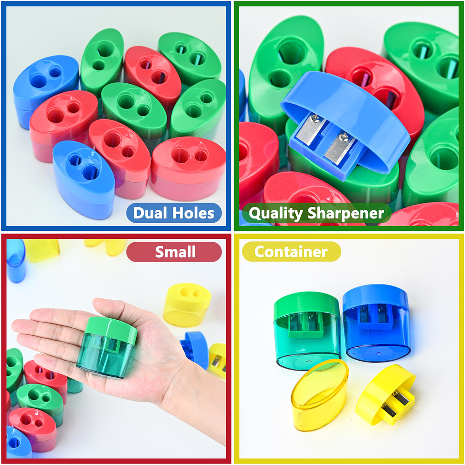 DOCENA SACA PUNTAS DOBLE CON CONTENEDOR  2