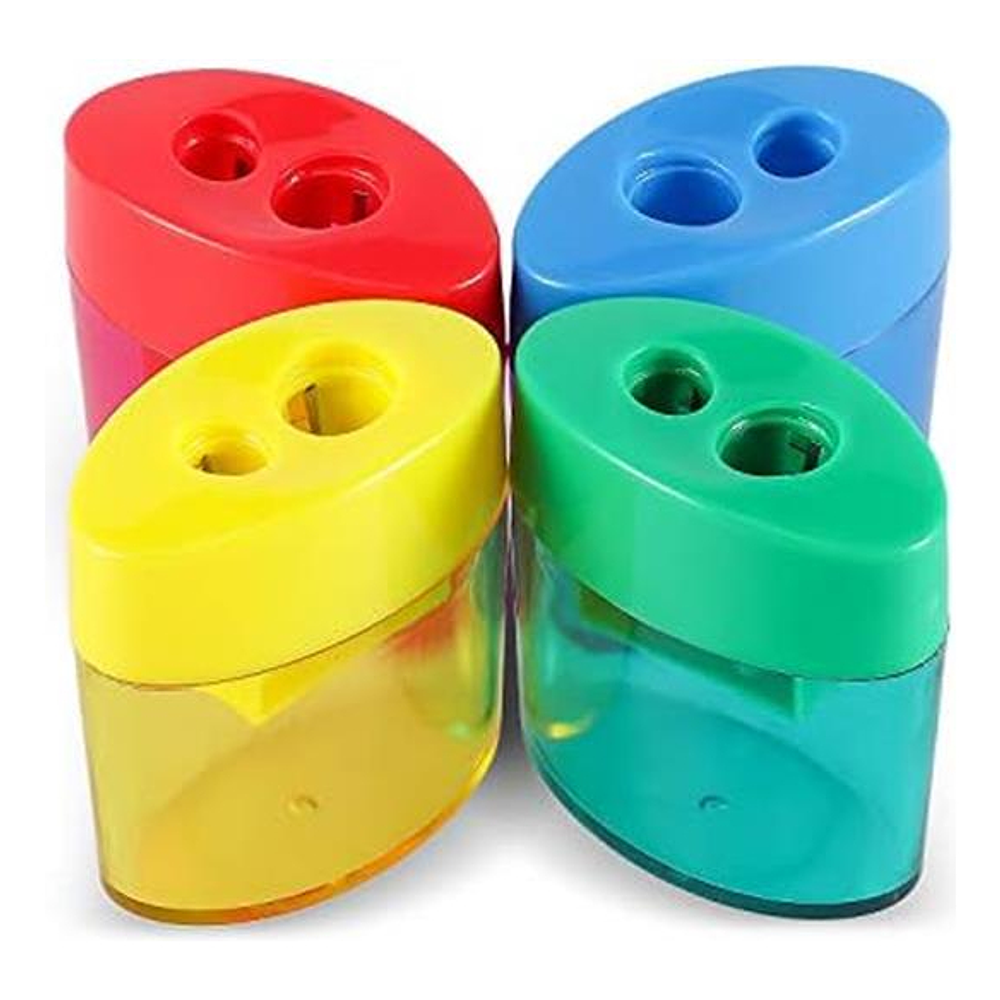 DOCENA SACA PUNTAS DOBLE CON CONTENEDOR 