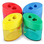 DOCENA SACA PUNTAS DOBLE CON CONTENEDOR 