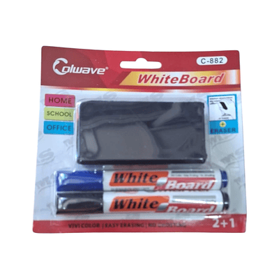 SET DE 2 MARCADORES DE PIZARRA CON BORRADOR