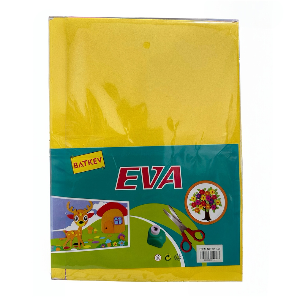 GOMA EVA TAMANO A4 SURTIDO COLORES PQT 10 UNDS