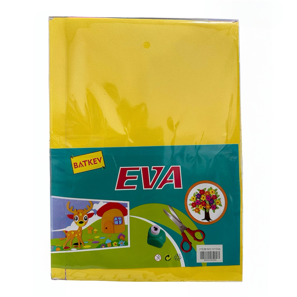 GOMA EVA TAMANO A4 SURTIDO COLORES PQT 10 UNDS 5