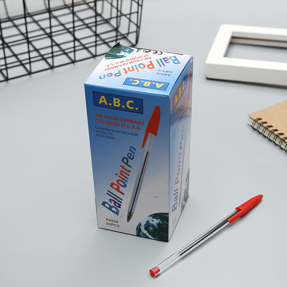 CAJA 50 LAPIZ PASTA ROJO A.B.C. 1