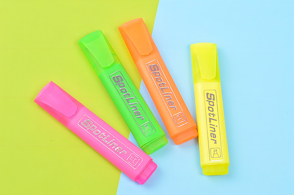 PACK 4 DESTACADORES SPORT LINER FLUOR PUNTA GRUESA 3