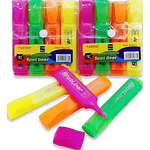 PACK 4 DESTACADORES SPORT LINER FLUOR PUNTA GRUESA