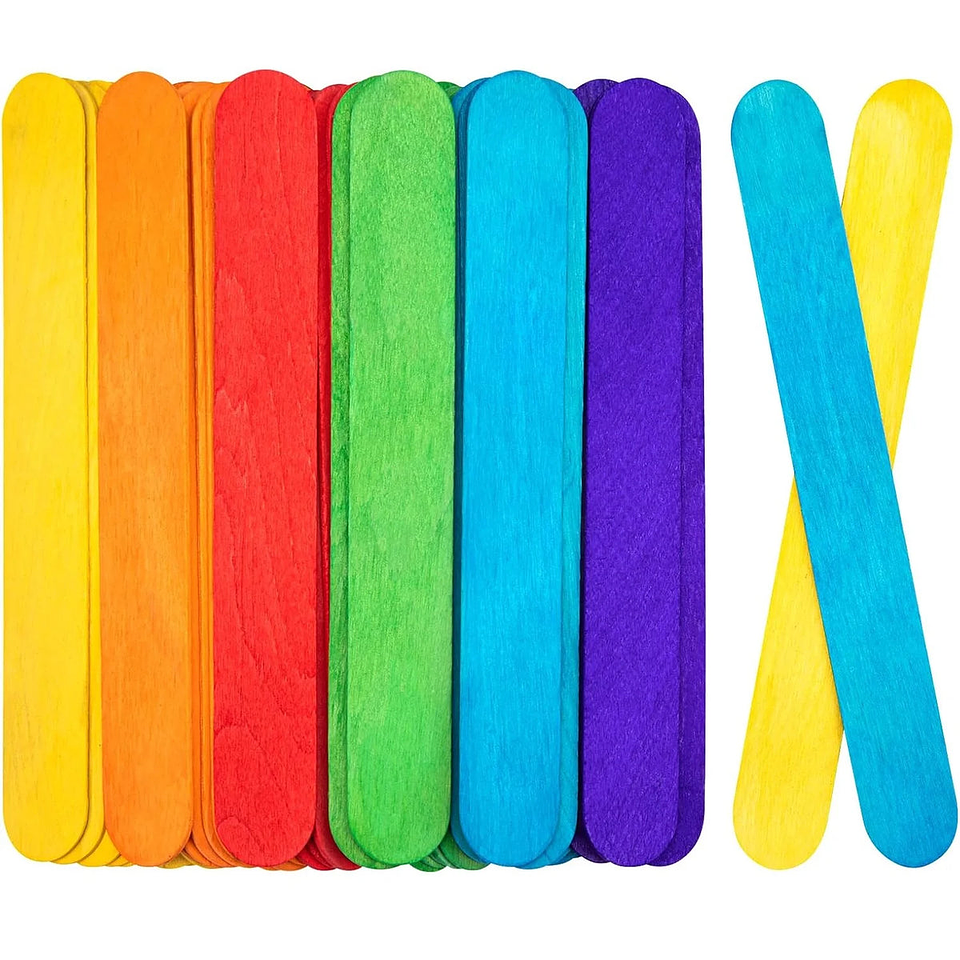 PALO DE HELADO MADERA GRUESO COLORES 50UNDS (BAJA LENGUA) 5