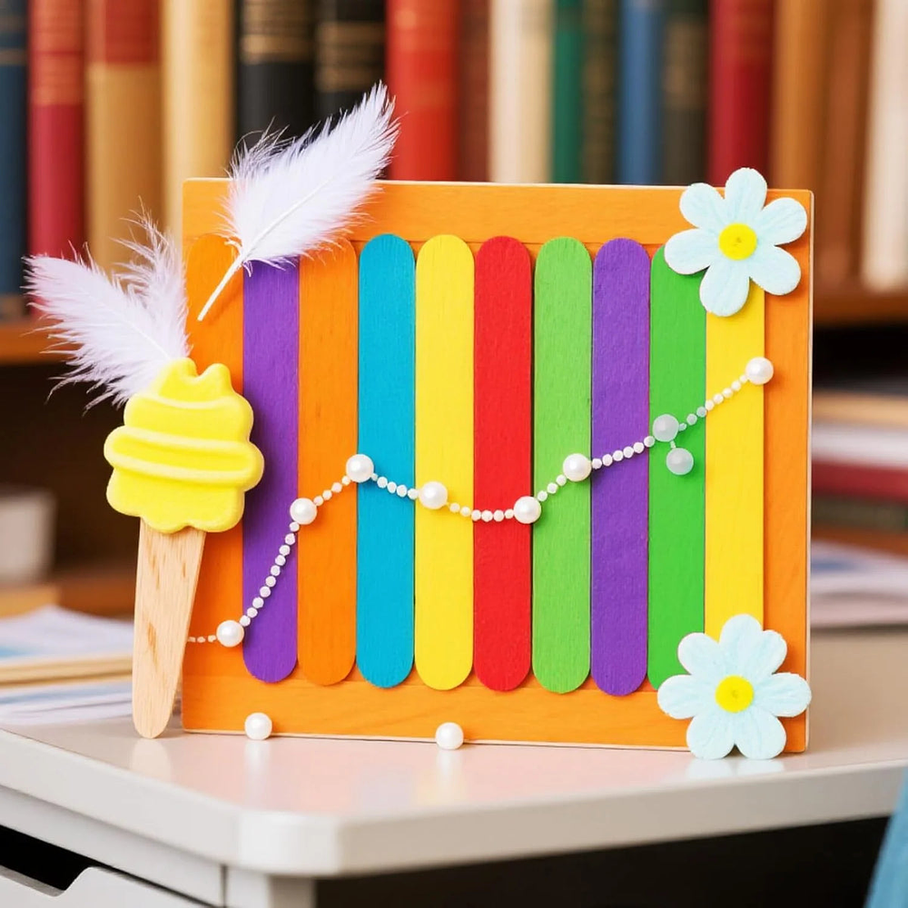 PALO DE HELADO MADERA GRUESO COLORES 50UNDS (BAJA LENGUA)