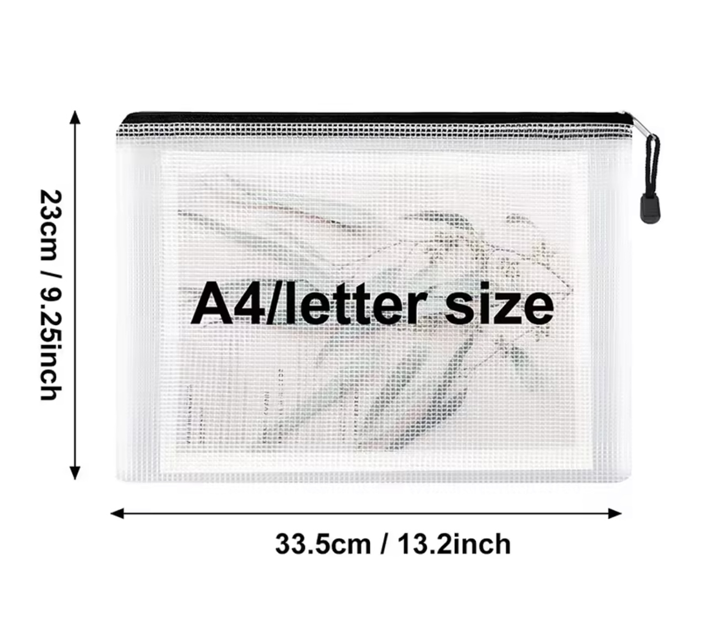 SOBRE CARPETA ORGANIZADOR DE PAPELES A4 CON CIERRE TRANSPARENTE  6