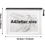 SOBRE CARPETA ORGANIZADOR DE PAPELES A4 CON CIERRE TRANSPARENTE 