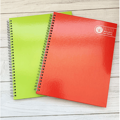 PACK 8 CUADERNOS UNIVERSITARIO LISO TAPA DURA 7MM 100 HOJAS 