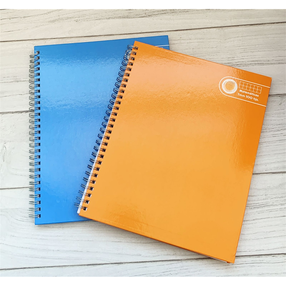 PACK 8 CUADERNOS UNIVERSITARIO LISO TAPA DURA 7MM 100 HOJAS 