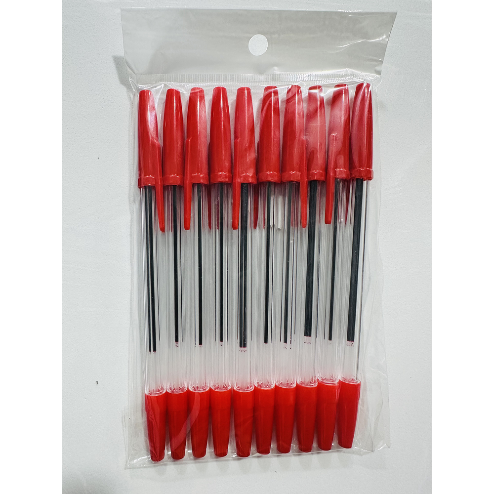 SET 10 LAPIZ PASTA ROJO EN BOLSA