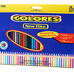 SET 36 LAPICES DE COLORES PUNTA GRUESA NEW ELITE 