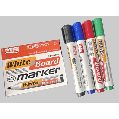 MARCADOR PARA PIZARRA CAJA 12 UNIDADES SURTIDO NEGRO, AZUL, ROJO 