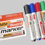 MARCADOR PARA PIZARRA CAJA 12 UNIDADES SURTIDO NEGRO, AZUL, ROJO 