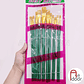 SET 12 PINCELES PLANOS ARTÍSTICOS COLOR VERDE - Miniatura 1
