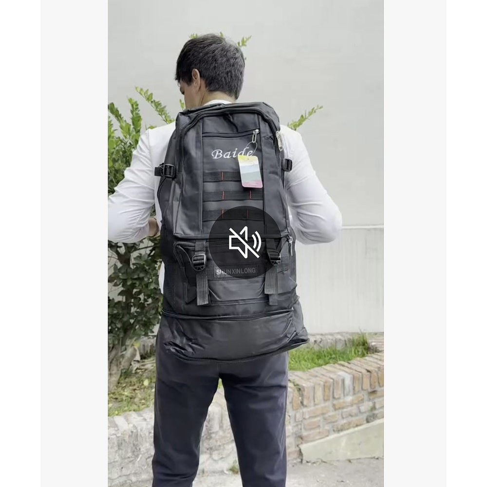 MOCHILA TÁCTICA TREKKING POLIESTER EXPANDIBLE 4 BOLSILLOS 