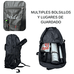 MOCHILA TÁCTICA TREKKING POLIESTER EXPANDIBLE 4 BOLSILLOS 