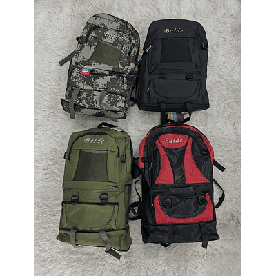 MOCHILA TÁCTICA TREKKING POLIESTER EXPANDIBLE 4 BOLSILLOS 