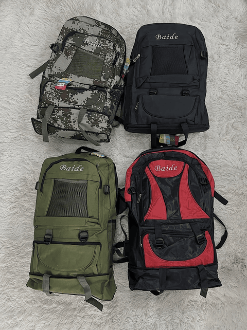 MOCHILA TÁCTICA TREKKING POLIESTER EXPANDIBLE 4 BOLSILLOS 