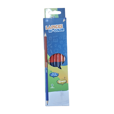 SET 12 LAPICES BI-COLOR 