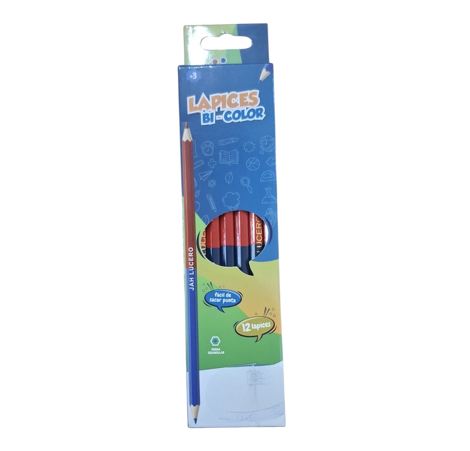 SET 12 LAPICES BI-COLOR  1