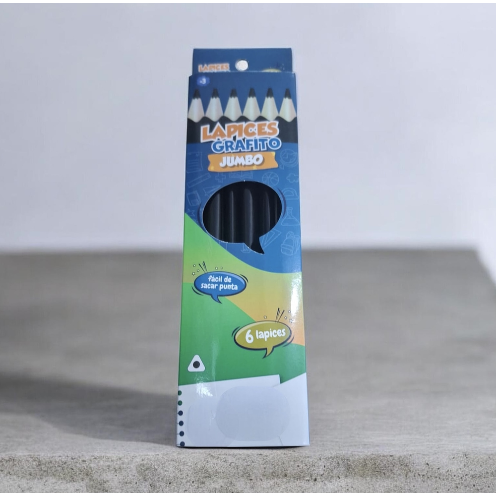 SET 6 LAPICES GRAFITO JUMBO