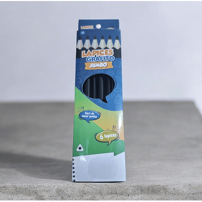 SET 6 LAPICES GRAFITO JUMBO