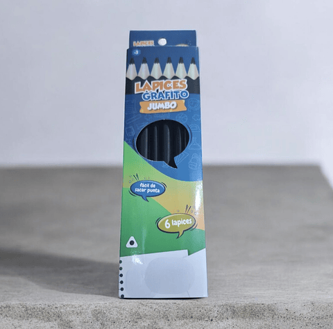 SET 6 LAPICES GRAFITO JUMBO