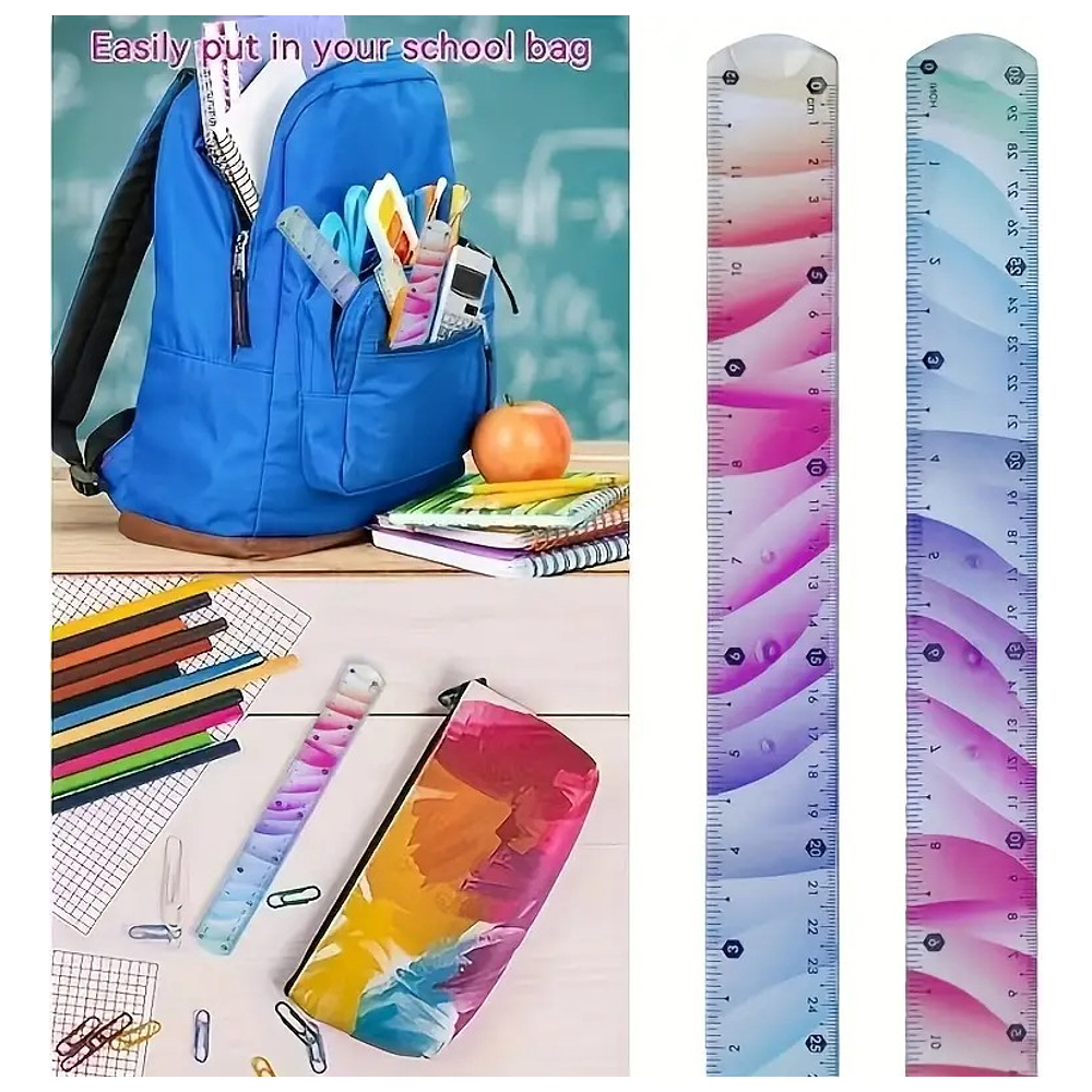 SET DE REGLAS FLEXIBLES 4 PIEZAS 30CM