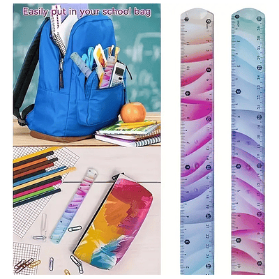 SET DE REGLAS FLEXIBLES 4 PIEZAS 30CM