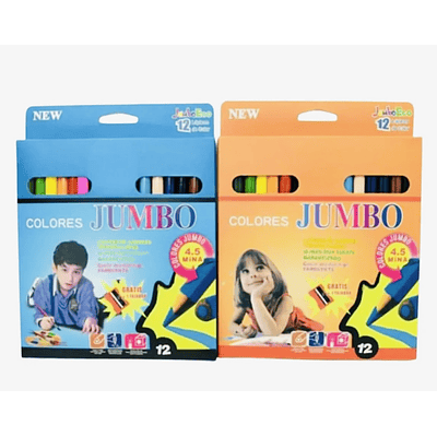 SET DE 12 LAPIZ DE COLOR JUMBO 